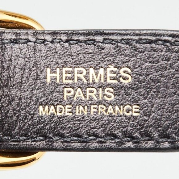 Hermes Black Evercolor Leather Gold Plated Trim Duo 24 Bag - Picture 9 of 12